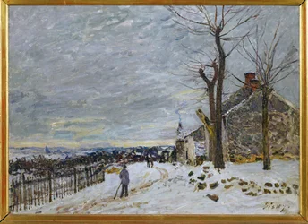 Neige à Veneux-Nadon, vers 1880 (peinture sur toile)