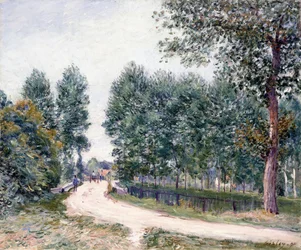 La route de Saint-Mammès - Le matin