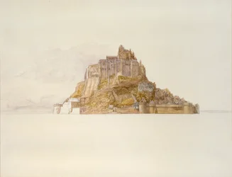 Mont St Michel depuis les sables, vers 1876