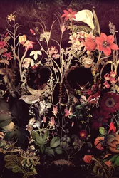 Crâne floral sombre