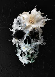 Splash floral et crâne