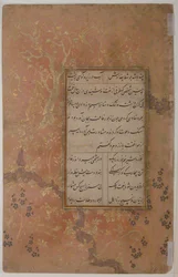 Page de calligraphie d