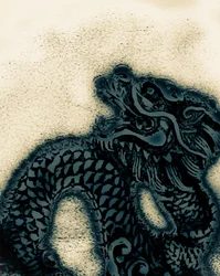 Année du dragon, 2021 (photographie peinte à la main)