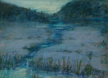 Marais au coucher du soleil