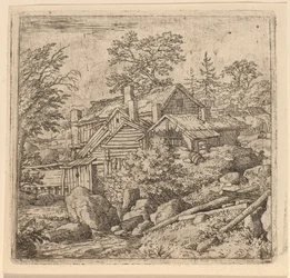Hameau sur un flanc de montagne