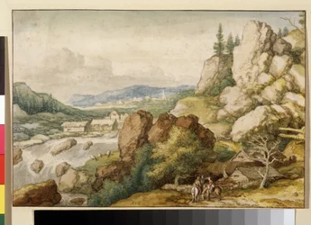 Paysage aux trois cavaliers
