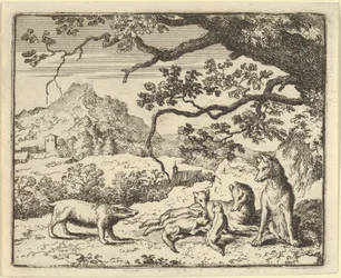 Renard reçoit une nouvelle citation du blaireau, 1650-75