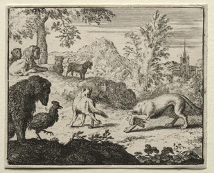 Renard le Goupil : Le Combat Entre Renard et le Loup