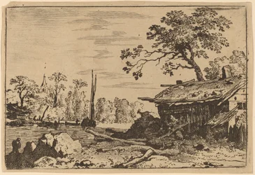Cabane en ruine, probablement vers 1645-1656