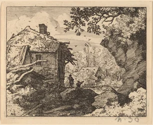 Cabane en paille vue de derrière, probablement vers 1645-1656