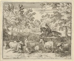 Le berger à cheval chasse le cerf, 1650-75