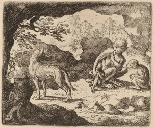 Le loup et les singes