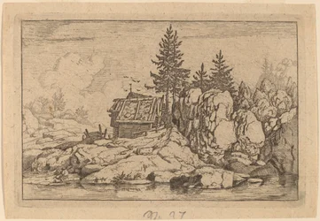 Deux sapins près des cottages