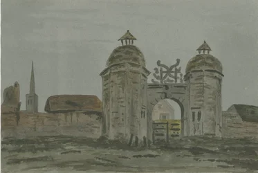 Hamstall Ridware Hall - Loges des portiers : aquarelle, nd [1824-1882]