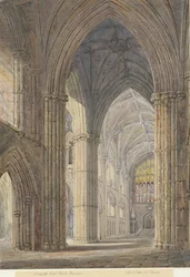 Intérieur de la cathédrale de Lichfield - Transept nord : peinture à l
