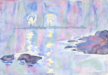 Aquarelle n° 73, Bleu et Lavande, 1928