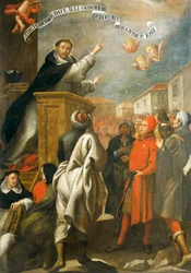 Saint Vincent Ferrier prêchant aux jeunes de Salamanque, par Alonso Antonio Villamor