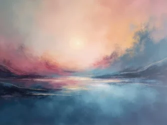 Paysage pastel onirique