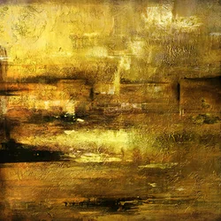 Abstraction « Terre dorée »