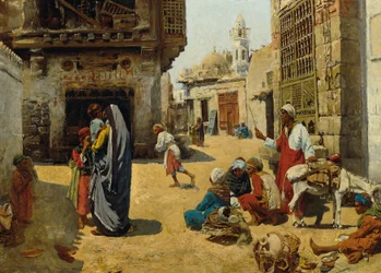 Rue du Caire, vers 1890-1900 (huile sur panneau)
