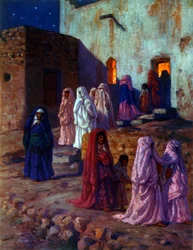 Illustration représentant des femmes arabes musulmanes célébrant le 