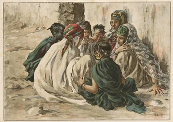 Jeux de fillettes à Laghouat, 1899