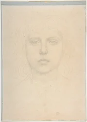 Étude de tête de jeune fille
