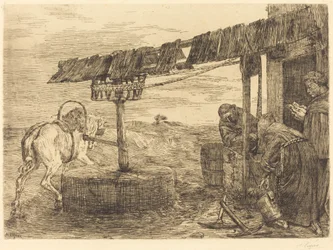 Moulin à cheval Le manège, probablement 1869