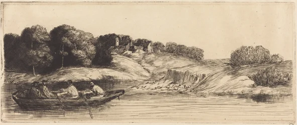 Paysage avec bateau, 1re planche