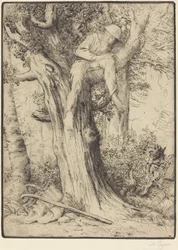 Paysage avec un garçon dans un arbre, dit Le dénicheur d