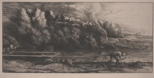 Paysage avec bateau