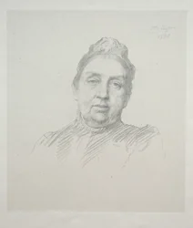 Portrait de Madame Kemp, vue de face 3ème plaque