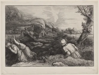 Le village en flammes