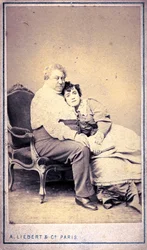Alexandre Dumas et Miss Menken par Alphonse Liebert & Cie