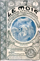 Couverture du magazine (mensuel) Le Mois Littéraire et Pittoresque par Alphonse Mucha (1860-1939) : mars 1899 - Maison de la Bonne Presse