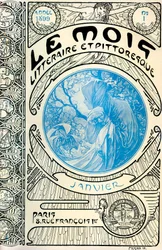 Couverture de la revue (mensuelle) Le Mois Littéraire et Pittoresque par Alphonse Mucha (1860-1939) : janvier 1899 - Maison de la Bonne Presse