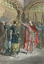 Adalbert comte de la marche defie Hugues Capet qui t