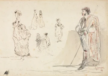 Croquis de figures, 1869