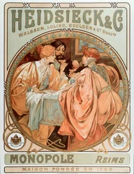 Affiche publicitaire pour « Heidsieck et co » Maison de Champagne Charles Heidsieck