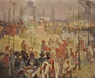 Le couronnement du tsar serbe Stefan Dušan comme empereur romain d