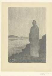 Femme debout au bord de l