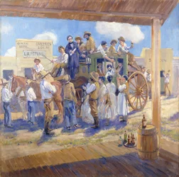 Le gouverneur Burnett remettant la charte de l