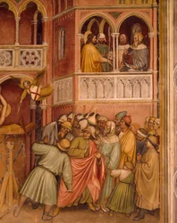 Saint Georges soumis à la torture sur la roue