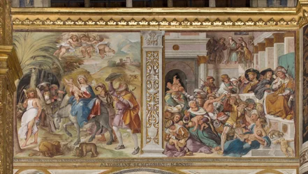 Presbytère, septième travée nord, Fuite en Égypte, Massacre des Innocents, Altobello Melone