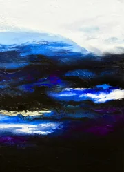 Abstraction bleu profond
