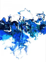 Courants bleus fluides