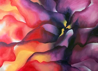 Fleur abstraite aux couleurs vives