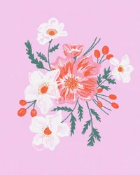 Bouquet de fleurs roses