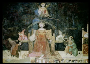 Allégorie du Bon Gouvernement (détail de la Justice inspirée par la Sagesse)
