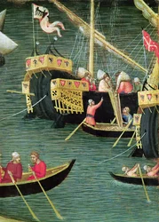 Saint Nicolas sauve Mira de la famine (détail), vers 1327-32